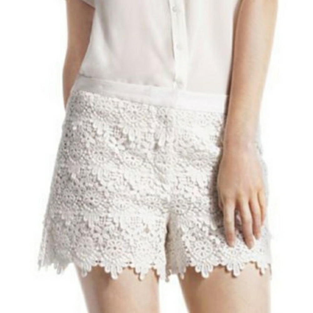 JOE FRESH Creamy White Crochet Lace Shorts 6
